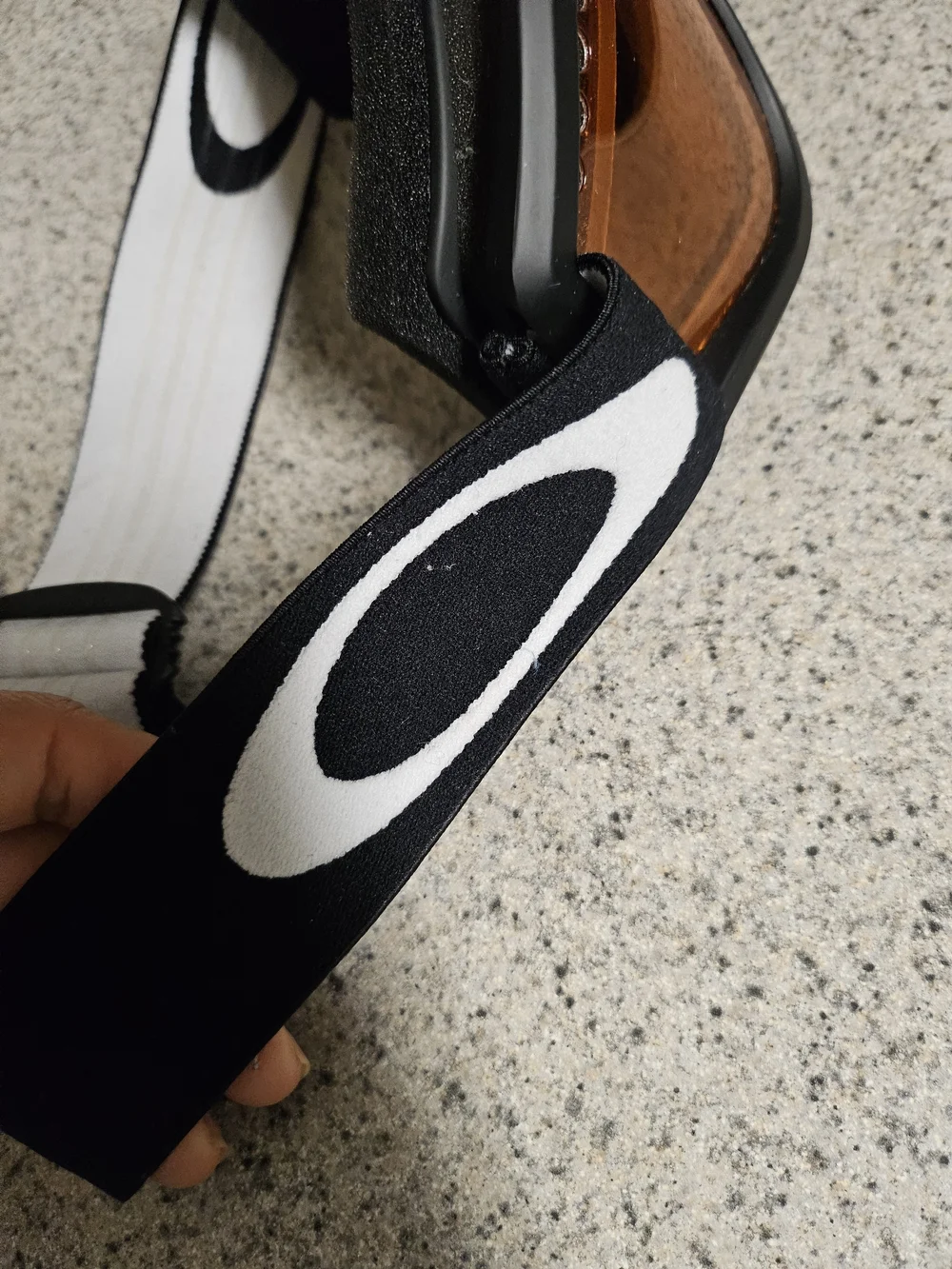 Oakley Black Goggles with Amber Lens